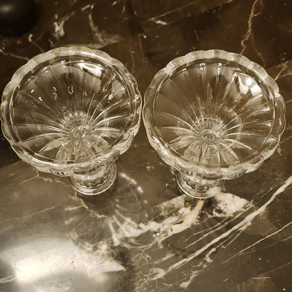 Christmas Tree Candles with Glass Candle Holders Set
